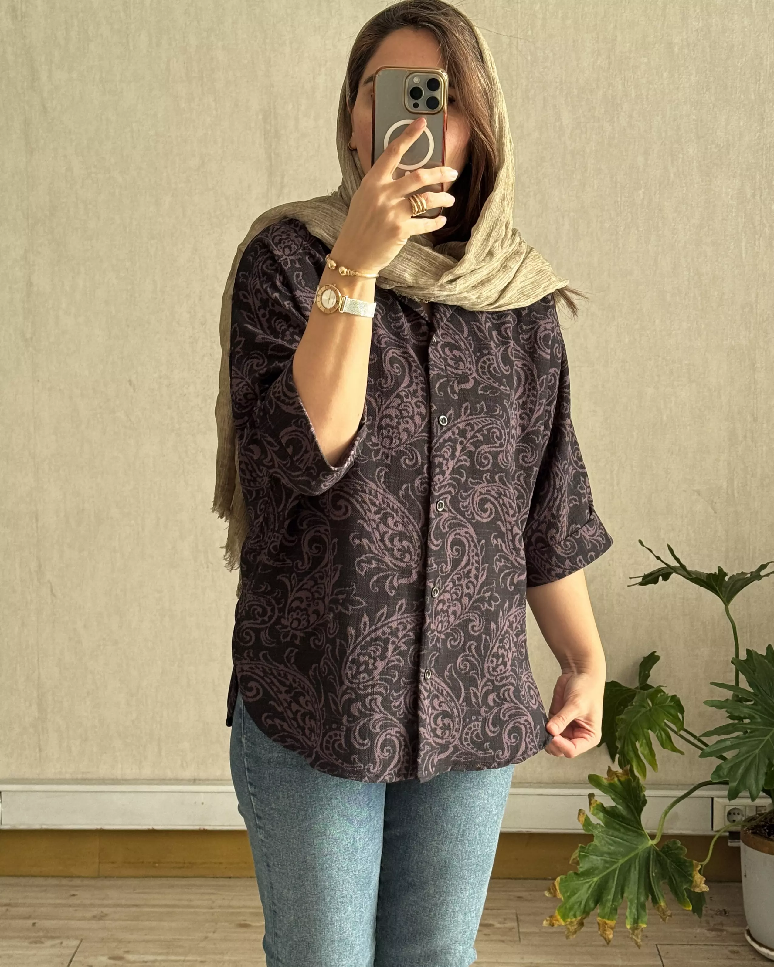 شومیز مانتویی ترمه